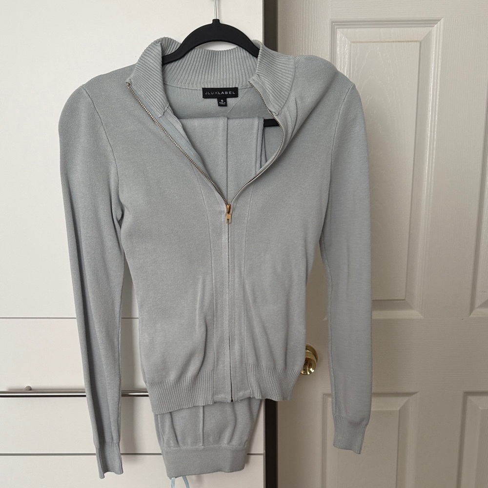 Gray Zip-Up Sweater